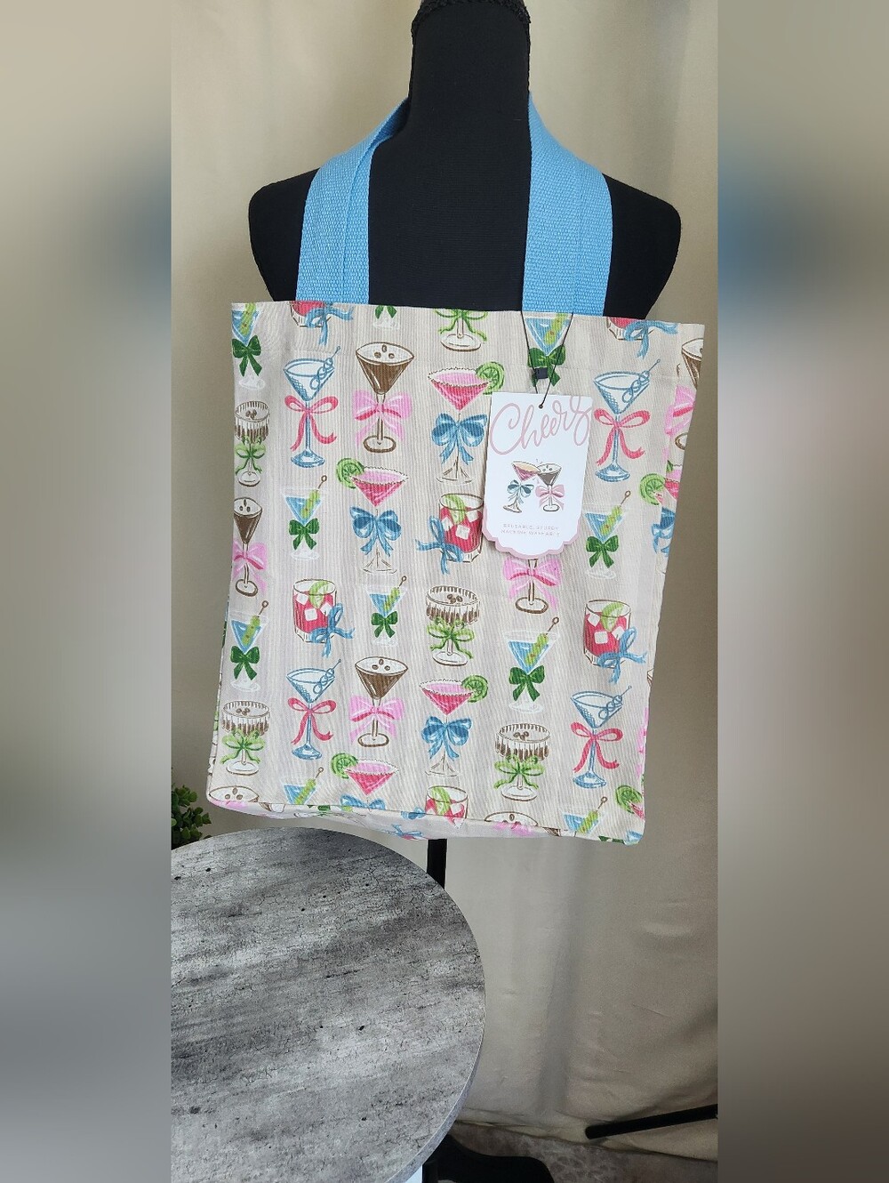 NWT Cocktail Print Reusable Tote -